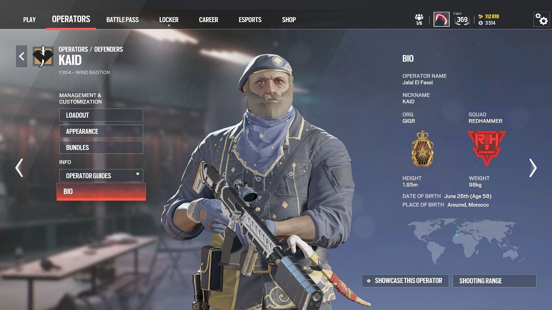 Kaid can pose serious problems to attackers who intend to breach walls (Image via Sportskeeda Gaming || Ubisoft)